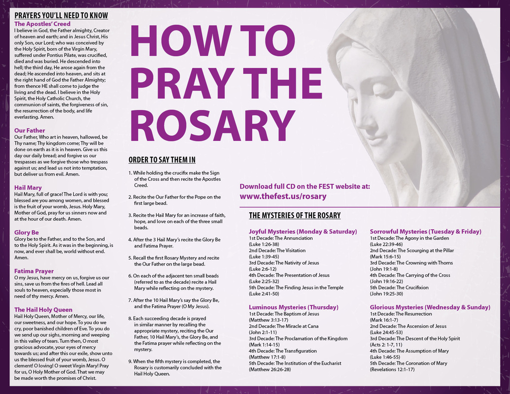 Pdf How To Pray The Rosary Printable Booklet Printable Word Searches